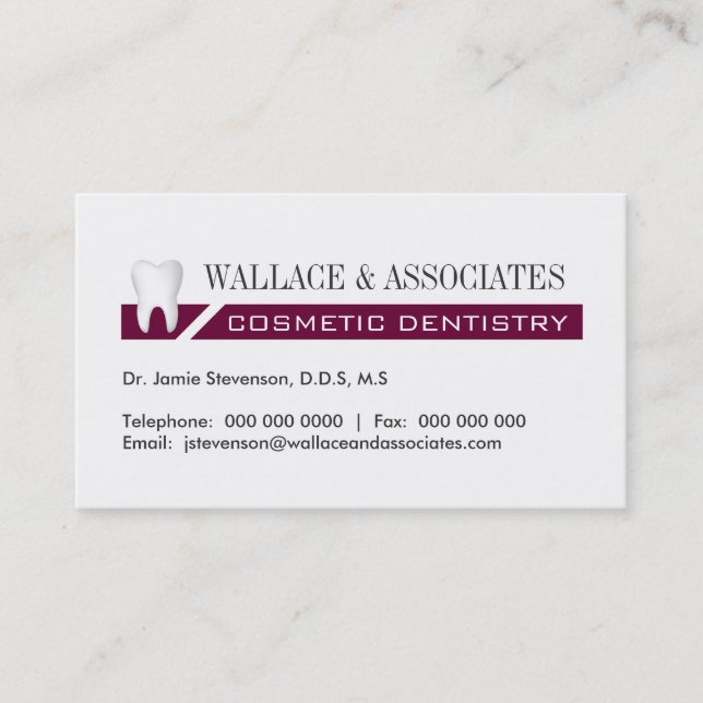 AFFÄRSKORTET DENTAL TIDSBESTÄLLNING KORT (Framsida)