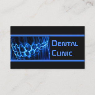 Affärskortet Dentist Blue Teeth Visitkort
