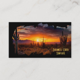 Affärskortet Desert Mountains Sunset Arizona Visitkort