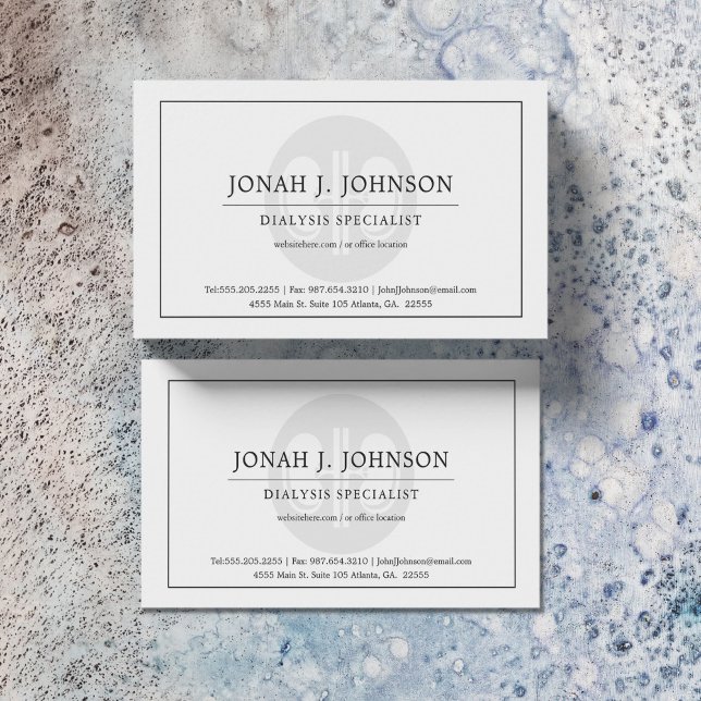 Affärskortet Dialysis Kidney Symbol Visitkort (Skapare uppladdad)