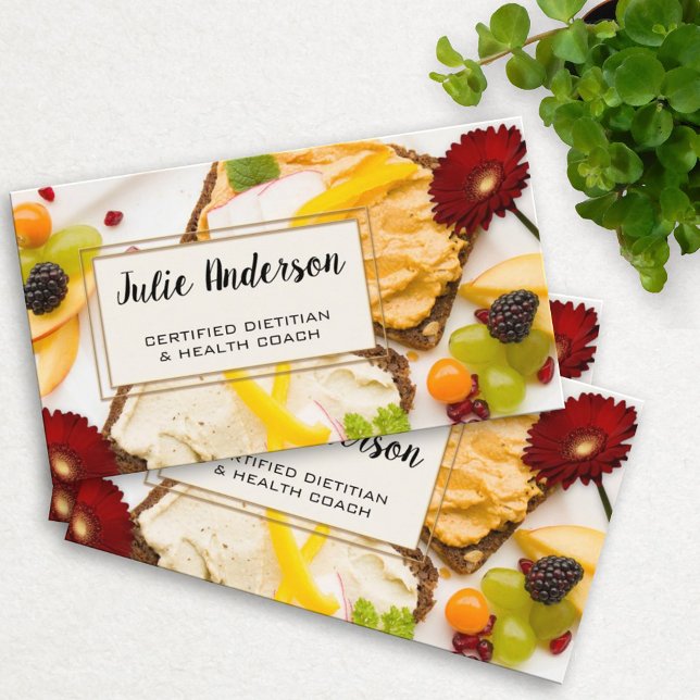 Affärskortet Dietitian Nutritionist Health Coach Visitkort (Skapare uppladdad)
