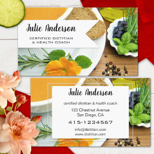 Affärskortet Dietitian Nutritionist Health Coach Visitkort