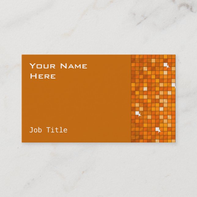 Affärskortet Disco Tiles Orange Visitkort (Framsida)