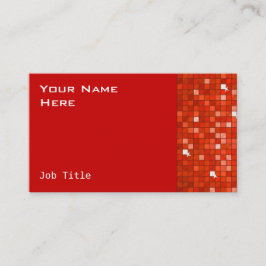 Affärskortet Disco Tiles Red Visitkort