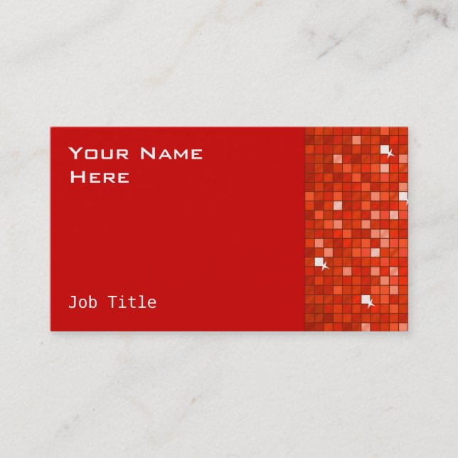 Affärskortet Disco Tiles Red Visitkort (Framsida)