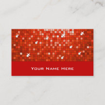 Affärskortet Disco Tiles Red