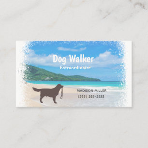 Affärskortet Dog Walker/ Pet Sitter Beach Nature Visitkort
