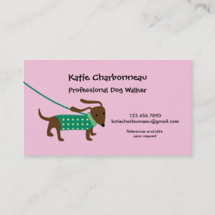 Affärskortet Dog Walker Visitkort