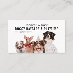 Affärskortet Doggy Daycare Watercolor Visitkort