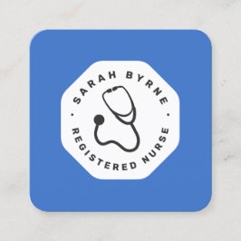 Affärskortet doktor eller Nurse Stethoscope Fyrkantigt Visitkort