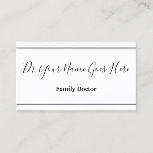 Affärskortet Doktor med minimalistisk och grundläg Visitkort