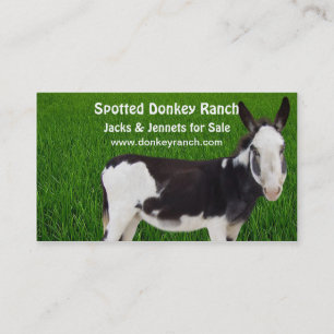 Affärskortet Donkey Ranch Visitkort