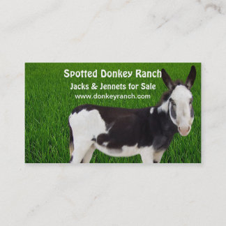 Affärskortet Donkey Ranch Visitkort
