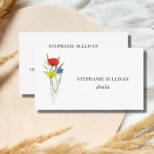 Affärskortet Doula Wildblomme Visitkort