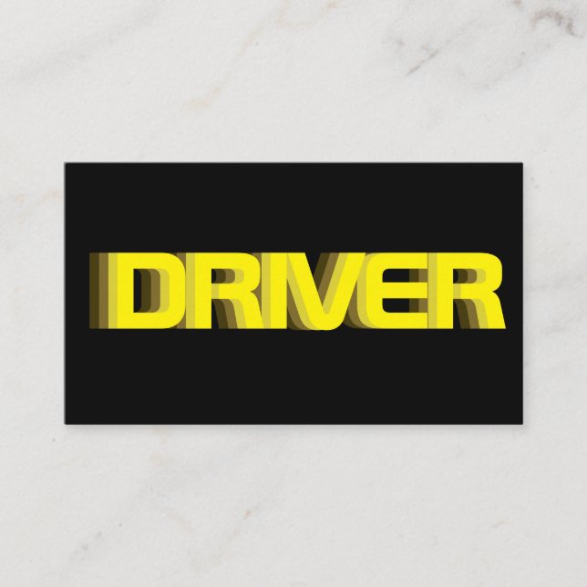 Affärskortet Drivrutin som drivrutin i taxi Visitkort (Framsida)