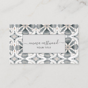 Affärskortet Earthy Boho Muted Flowers Visitkort