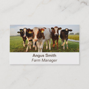 Affärskortet Editable Cattle Farmer Butcher Visitkort