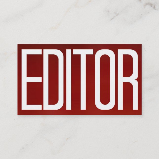 Affärskortet Editor Fold Red Visitkort (Framsida)