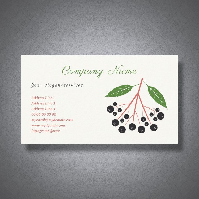 Affärskortet Elderberry Visitkort (Elderberry Business Card)
