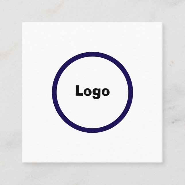 Affärskortet elegant Anpassningsbar |Minimal Profe Fyrkantigt Visitkort (Framsida)