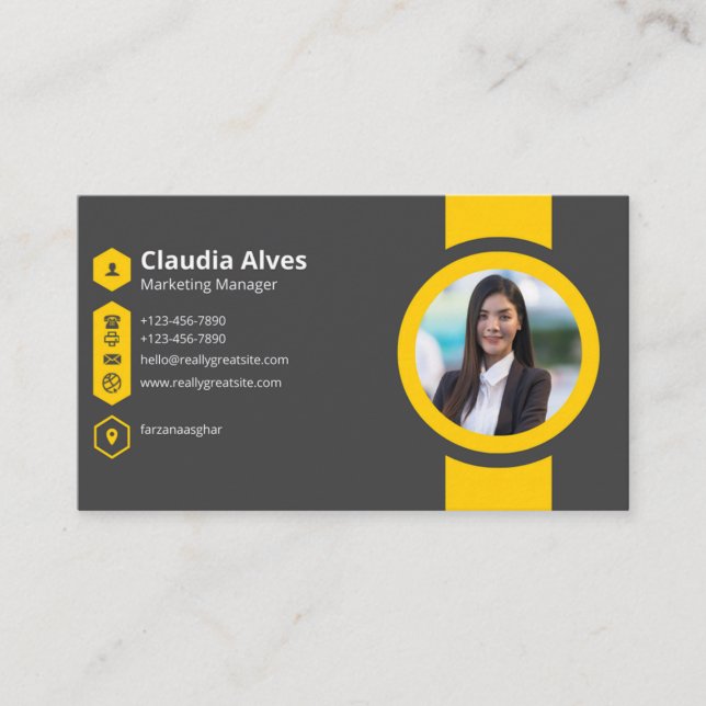 Affärskortet elegant Anpassningsbar Visitkort (Framsida)