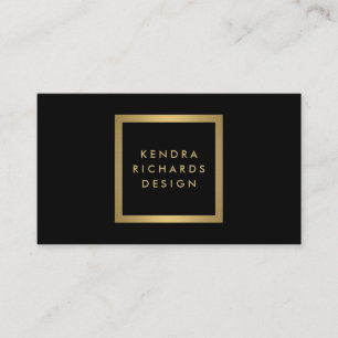 Affärskortet elegant Black och Guld Designer Visitkort