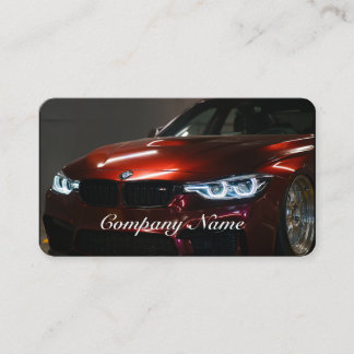 Affärskortet elegant Black och Red Automotive Visitkort