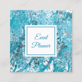 Affärskortet elegant blått Abstrakt fyrkant Fyrkantigt Visitkort