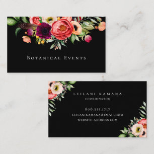 Affärskortet elegant Blommigt Visitkort