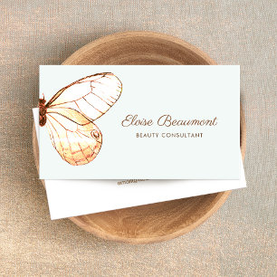 Affärskortet elegant Boho Butterfly Nature Visitkort