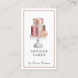 Affärskortet elegant Cake Pastry Chef Baker Visitkort