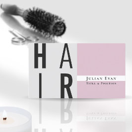Affärskortet elegant Dusty Rosa Hair Stylist Visitkort