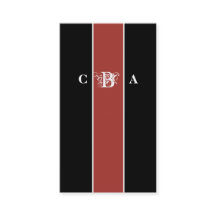 Affärskortet elegant Fire Whirl Monogram