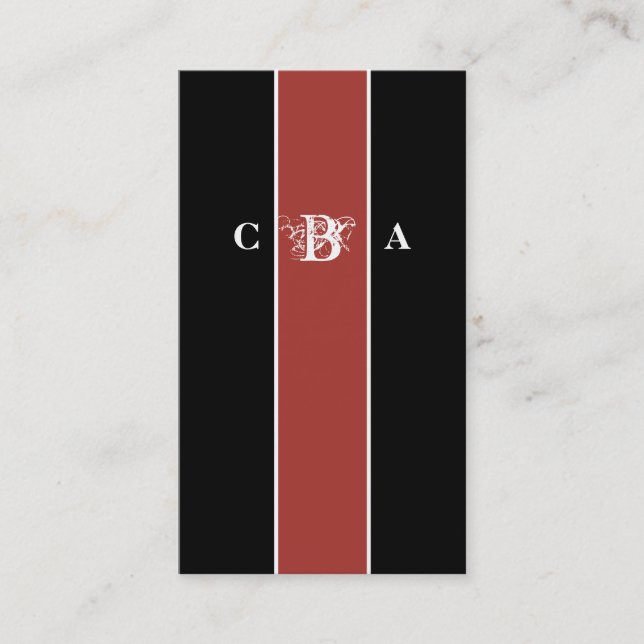 Affärskortet elegant Fire Whirl Monogram Visitkort (Framsida)