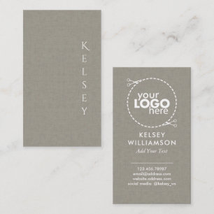 Affärskortet Elegant för subtle Fabric-Logotyp Visitkort