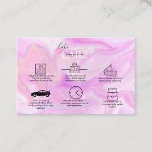 Affärskortet elegant Glam Holography Cake Care Visitkort