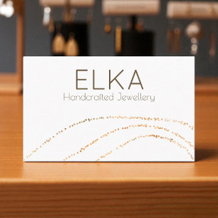 Affärskortet elegant Guld Dots Designer Visitkort