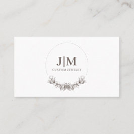 Affärskortet elegant Jewelry Designer Monogram Visitkort