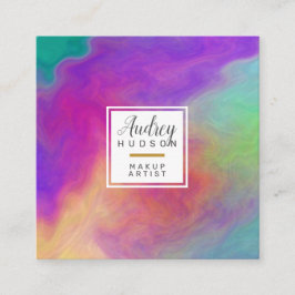 Affärskortet elegant kvadrat fyrkantigt visitkort