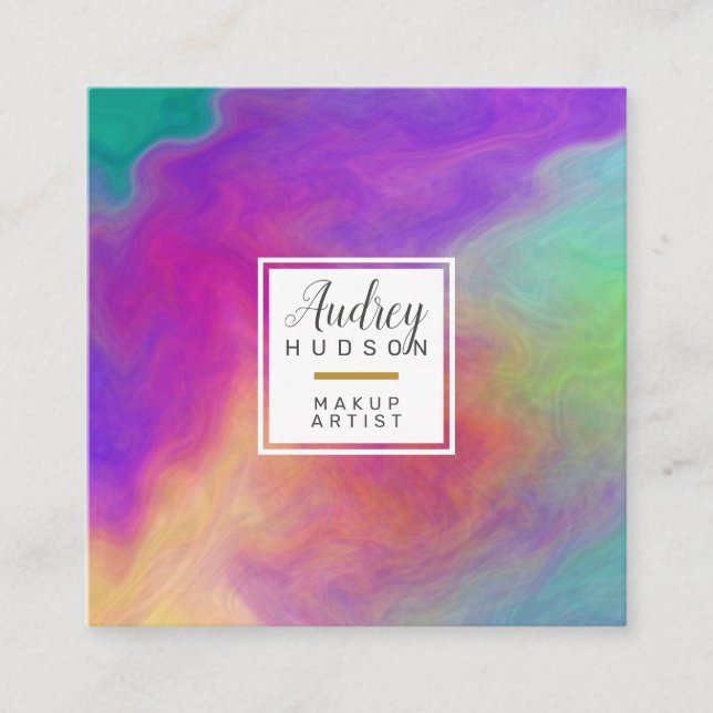 Affärskortet elegant kvadrat fyrkantigt visitkort (Framsida)