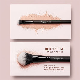 Affärskortet elegant Makeup Artist med pensel Visitkort