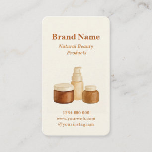Affärskortet elegant Minimalist Beauty Products Visitkort