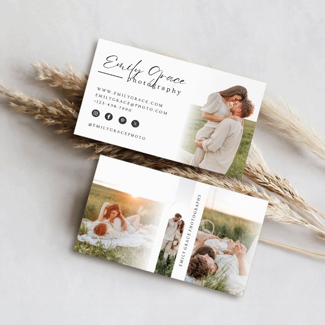 Affärskortet elegant minimalistisk fotografi visitkort (Skapare uppladdad)