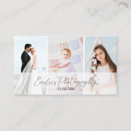 Affärskortet elegant minimalistiskt fotograf visitkort