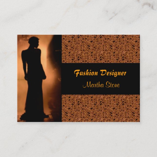 Affärskortet elegant Mode Designer Visitkort (Framsida)