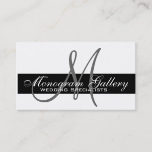 Affärskortet elegant Monogram Anpassade Visitkort