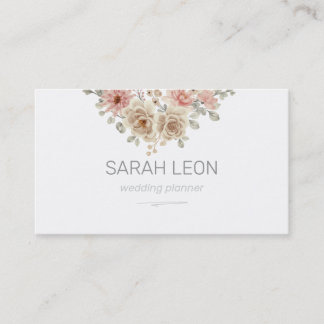Affärskortet elegant Moody Ro Blommigt Visitkort