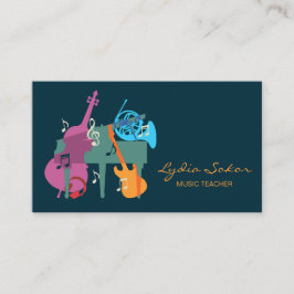 Affärskortet elegant Music Teacher Visitkort