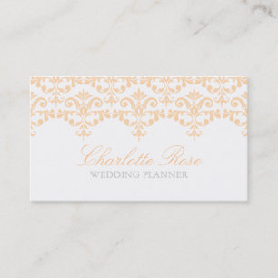 Affärskortet elegant Peach Damask Visitkort