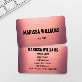 Affärskortet elegant Ro Brushed Metall Visitkort